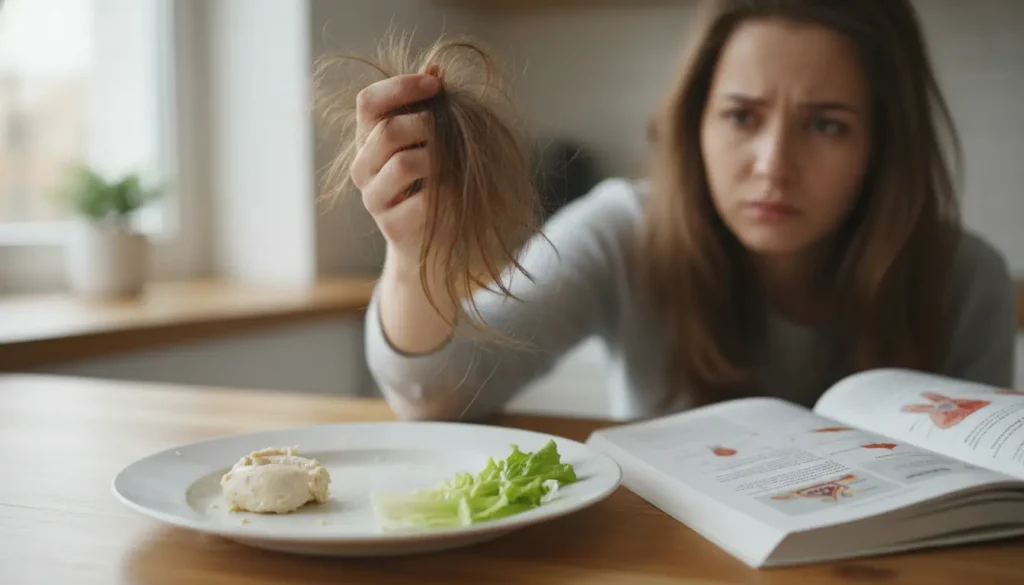 comer poco puede causar caída del cabello